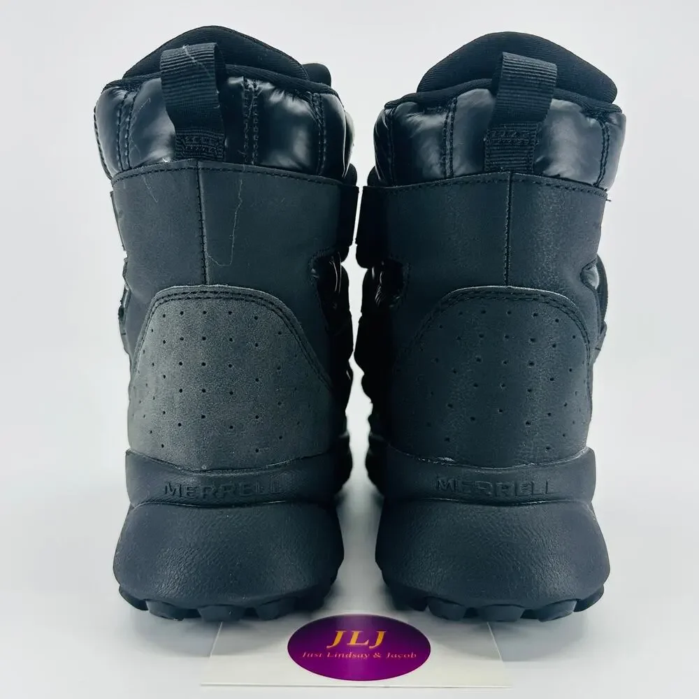 Merrell Women's Cloud Puff Lace Polar Waterproof Snow Boots Black J003614 Size 6